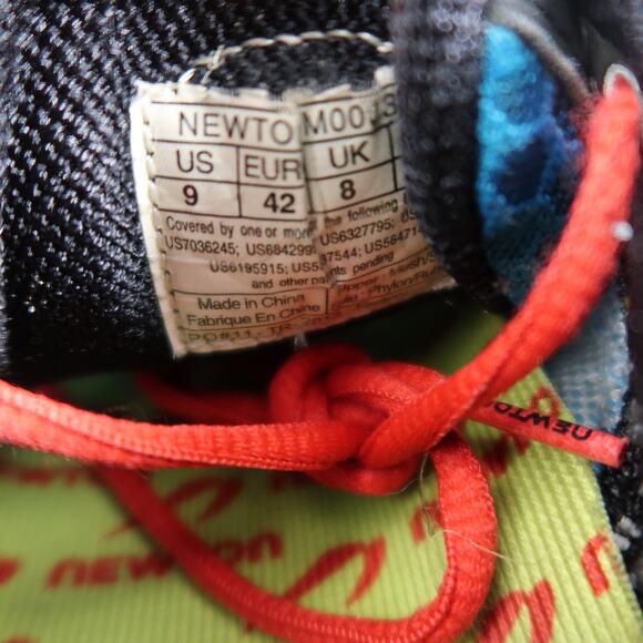 Newton Running Shoes Mens 9 Athletic Motion Trainer Sneaker Mesh Blue Yellow - Picture 6 of 13